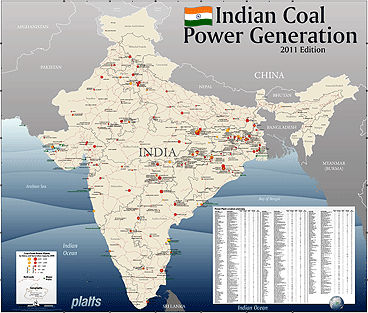 India Coal Power Generation Map